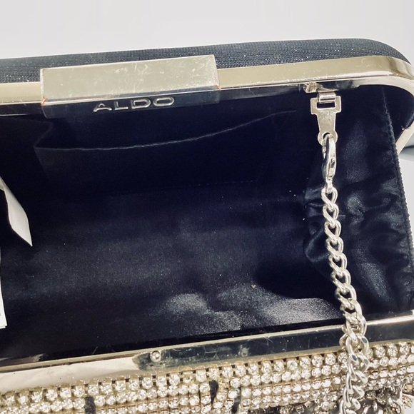 Aldo Rhinestone Fringe Evening Clutch - Picture 6 of 9